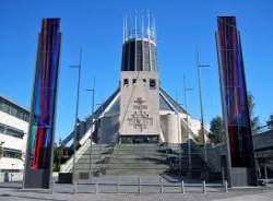 The design of the cathedral was constructed by a popular architect named Sir Giles Gilbert Scott who designed the famous red telephone box and got ins